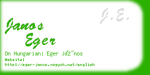 janos eger business card